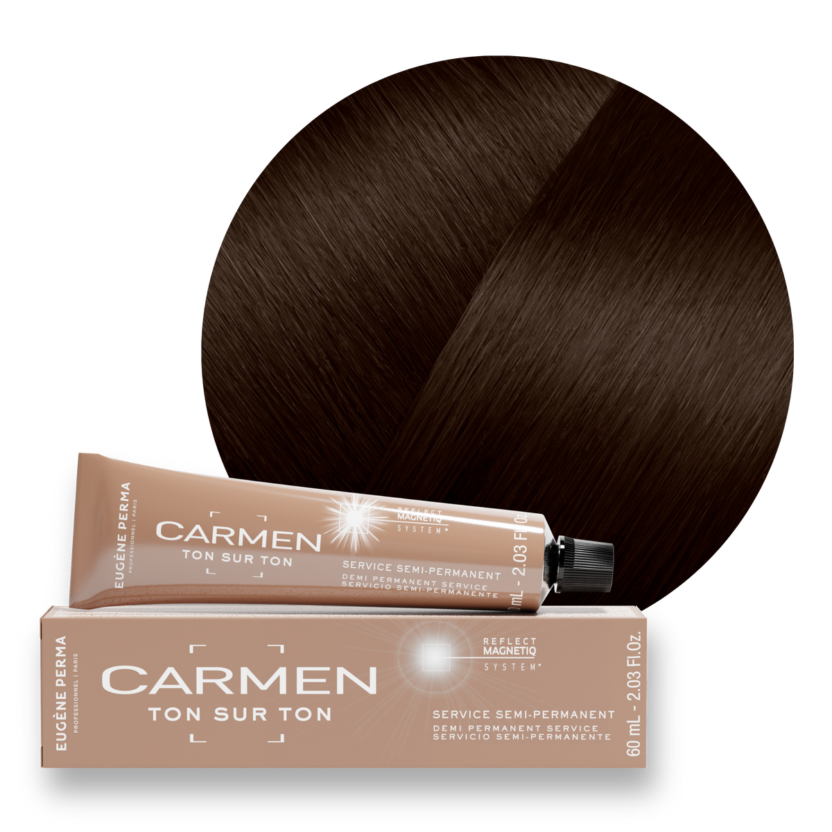 Les Dorés  - Crèmes Colorantes 4*35 - Châtain doré acajou