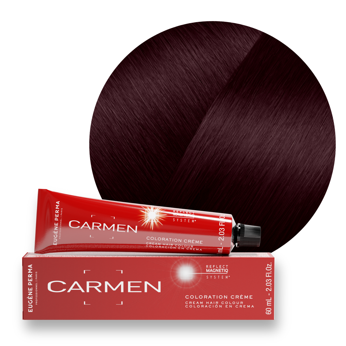 Les Rouges - Crèmes Colorantes 4*62 - Châtain rouge violine